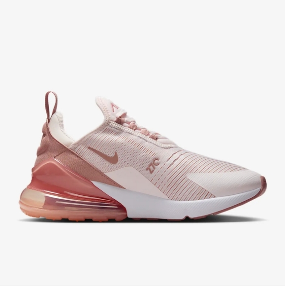 Women's Nike Air Max 270 Pink Sneakers made with Swarovski Crystals - Picture 4 of 6